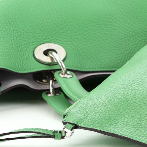Christian Dior Diorissimo Tote Pebbled Leather Large Green - Picture 8 of 10